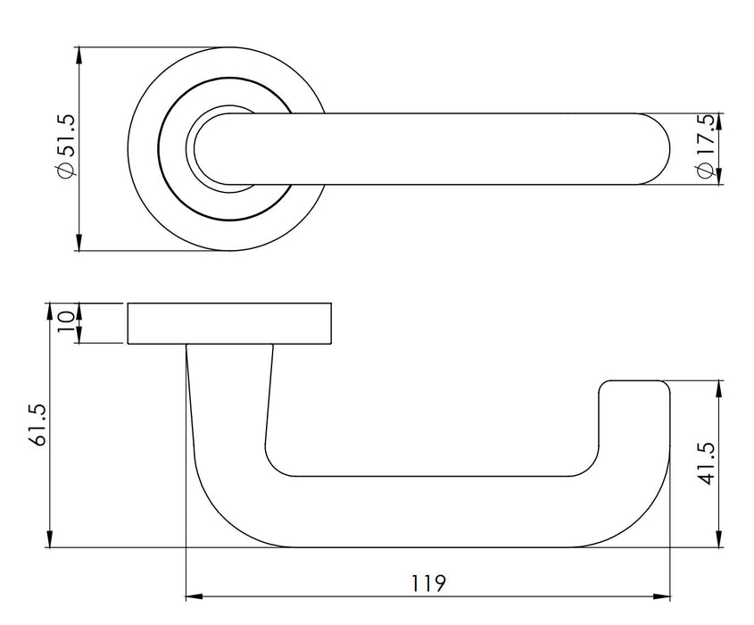 Manital AQ2 STUDIO H Lever on Round Rose