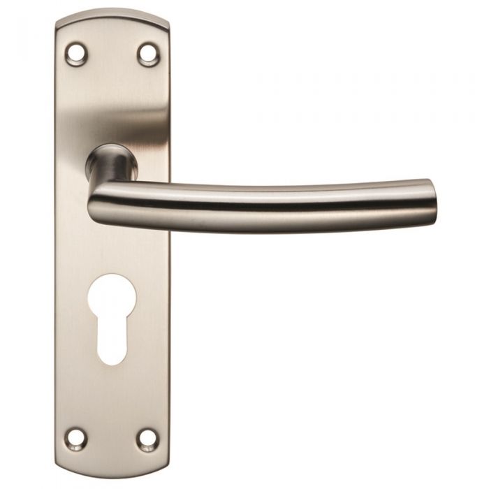 Eurospec CSLP1167T ARCHED Lever on Bathroom Backplate