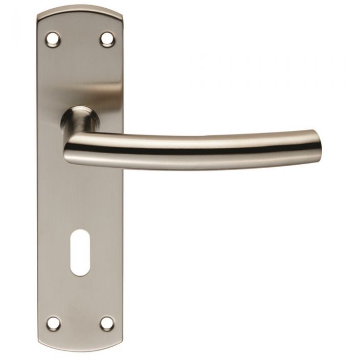 Eurospec CSLP1167T ARCHED Lever on Bathroom Backplate