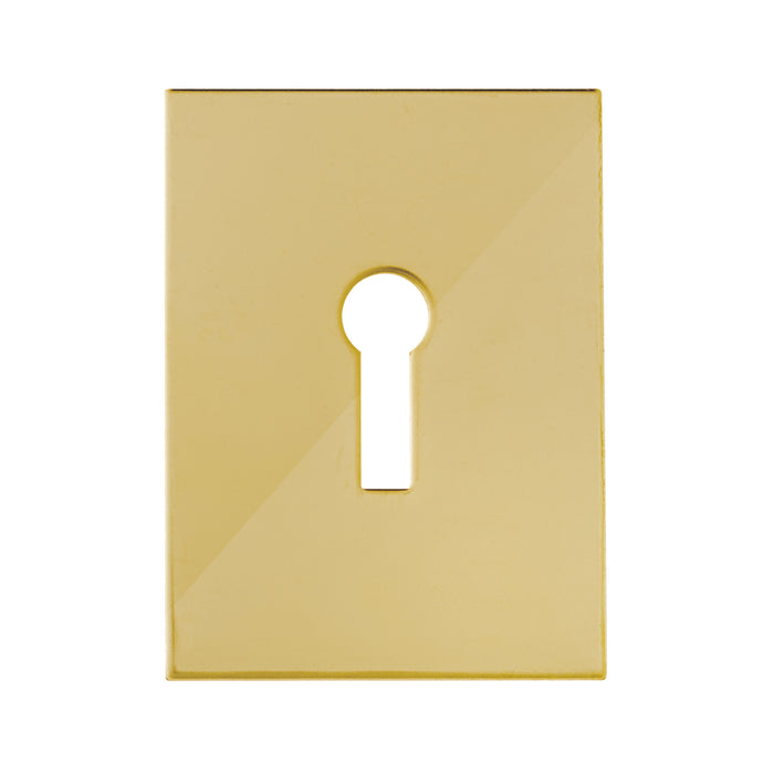 Bary - Flat Plate - Keyhole- Adhesive - Polished Brass