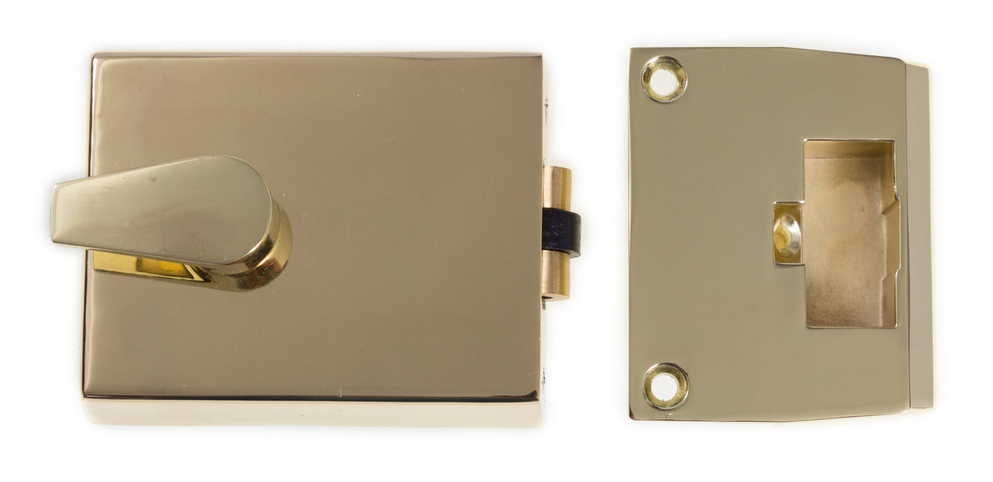Bary Roller Bolt Night Latch Polished Brass