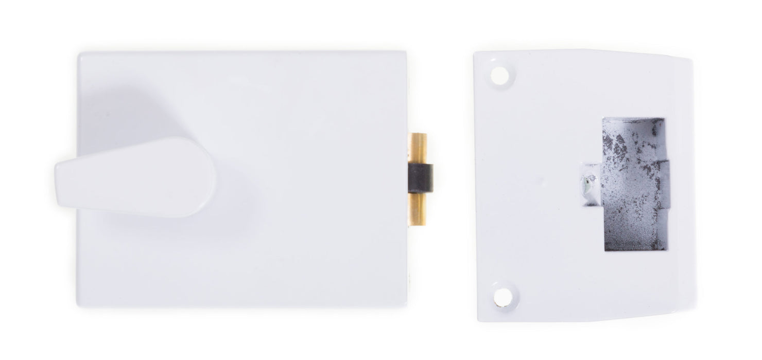 BARY Roller Bolt Night Latch White