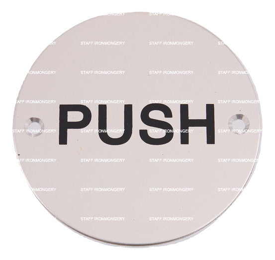 Bary Push Sign Aluminium
