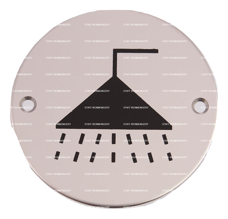 Bary Shower Sign Polished Satin Stainless