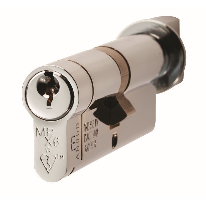 Carlisle Brass MPX6 60/40mm Euro Cylinder & Turn - KA CYF7436040