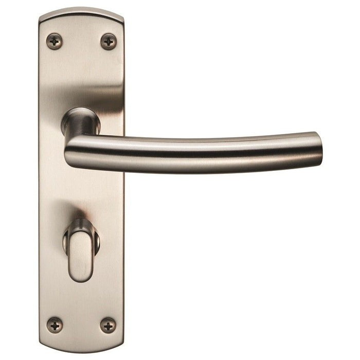 Eurospec CSLP1167T ARCHED Lever on Bathroom Backplate