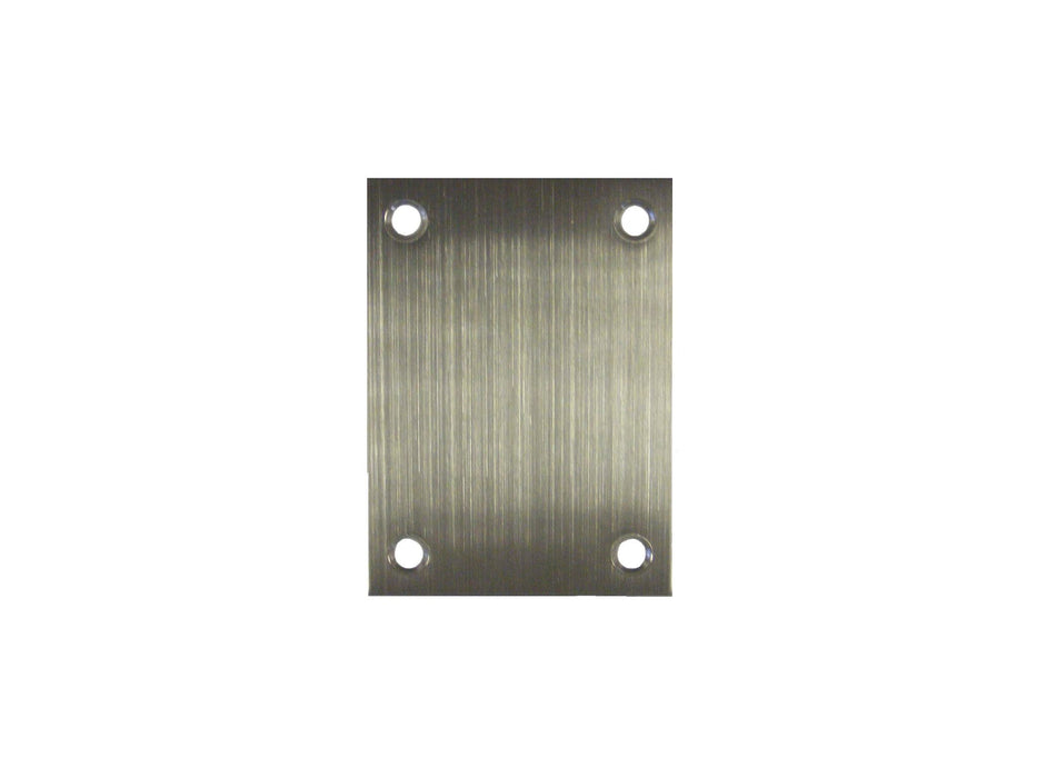Bary - Flat Plate - Blank - Screw On Escutcheon - Satin Stainless Steel