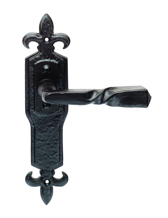Carlisle Brass Twist Lever on Gothic Backplate