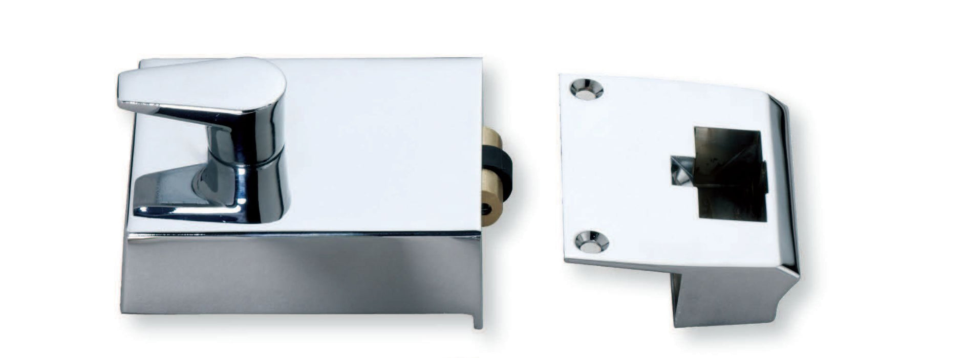 BARY Roller Bolt Night Latch Polished Chrome