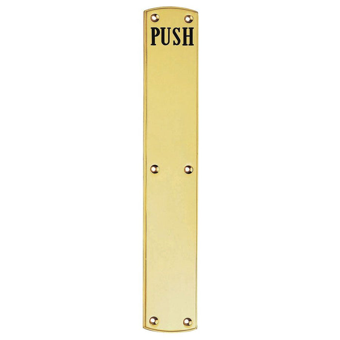 Carlisle Brass Engraved Push Plate