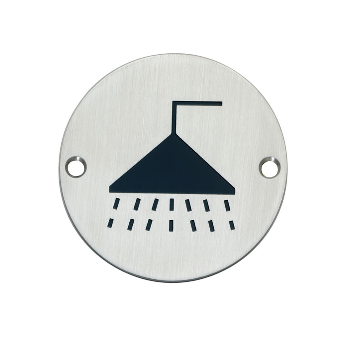 Bary Shower Room Indicator Sign Satin Stainless