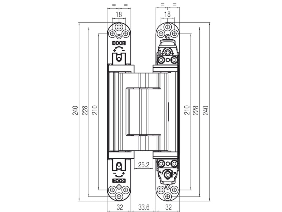 Krona Koblenz Kross 8 Adjustable Concealed Multiaxial Hinges K2816