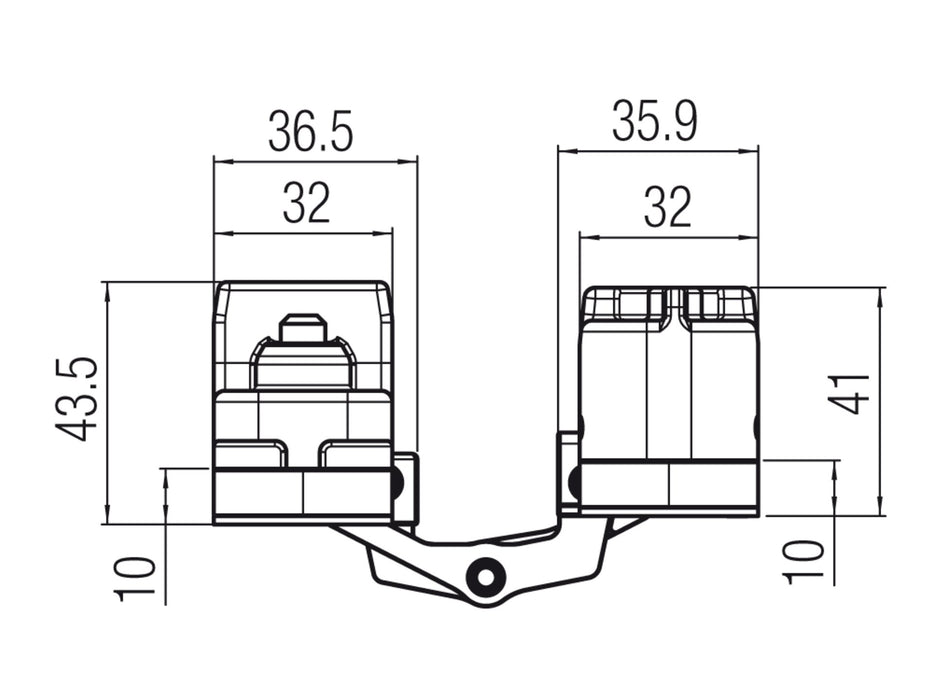 Krona Koblenz Kross 8 Adjustable Concealed Multiaxial Hinges K2810