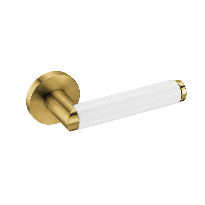 JNF Link Collection Link Porcelana White Door Lever Handle IN.00.447