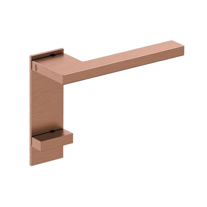 JNF Slim Square Door Lever Handle with Plate IN.00.435.PR