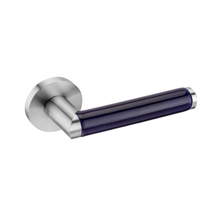 JNF Link Collection Link Porcelana Blue Door Lever Handle IN.00.449