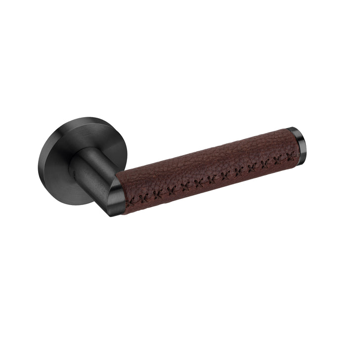 JNF Link Collection Link Leather Door Lever Handle IN.00.452
