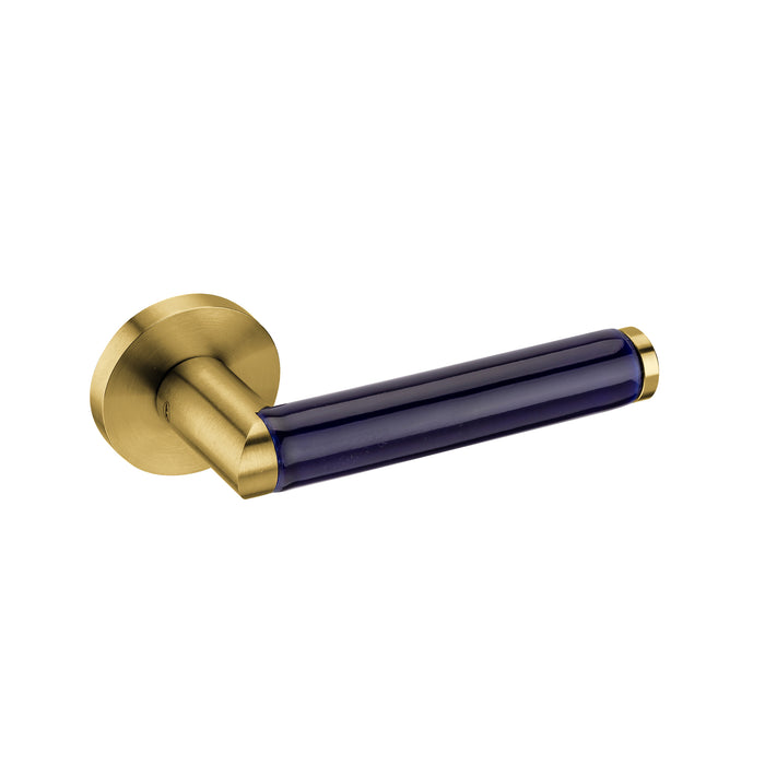 JNF Link Collection Link Porcelana Blue Door Lever Handle IN.00.449