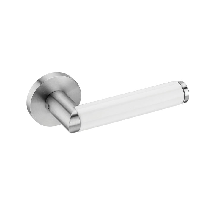 JNF Link Collection Link Porcelana White Door Lever Handle IN.00.447