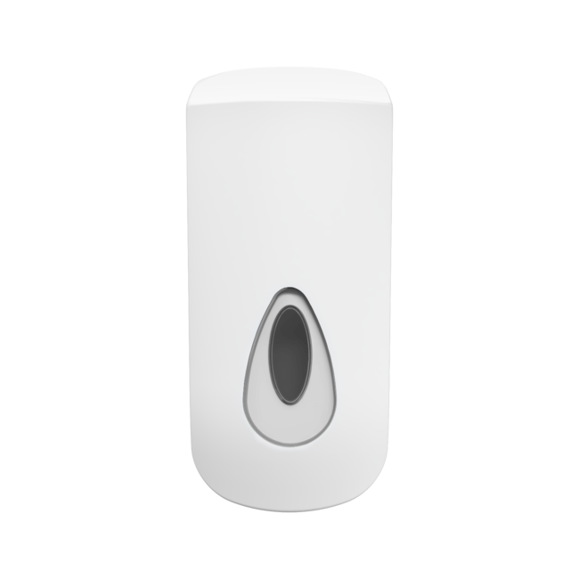 Bulk Fill White Plastic Soap Dispenser with Clear Level Indicator NS.140601