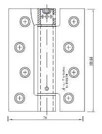 Dale Hardware Single Action Spring Hinges 102 X 76 X 2.5mm