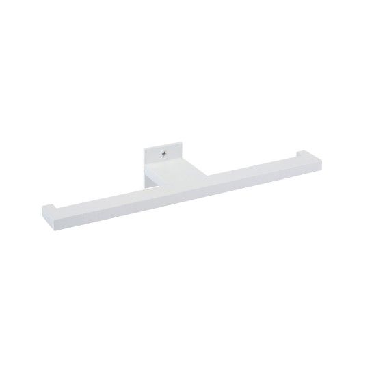 JNF Slim White Series Double Toilet Roll Holder and Towel Holder IN.44.203.W