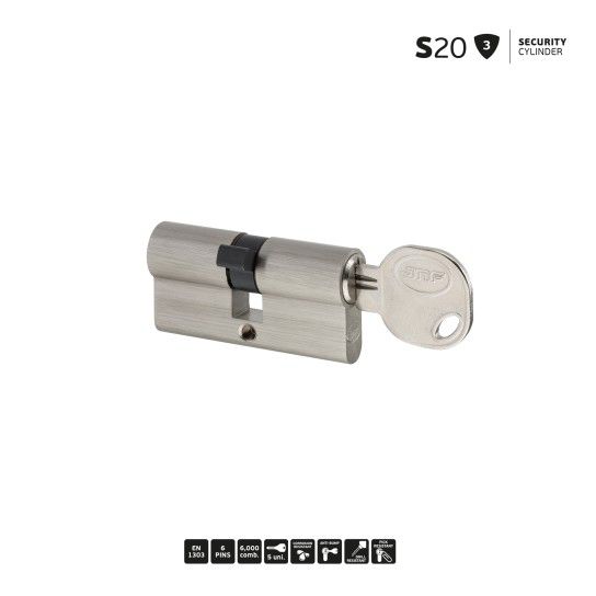 JNF S20 Security European Profile Cylinder Key-Key 6 Pin IN.19.524