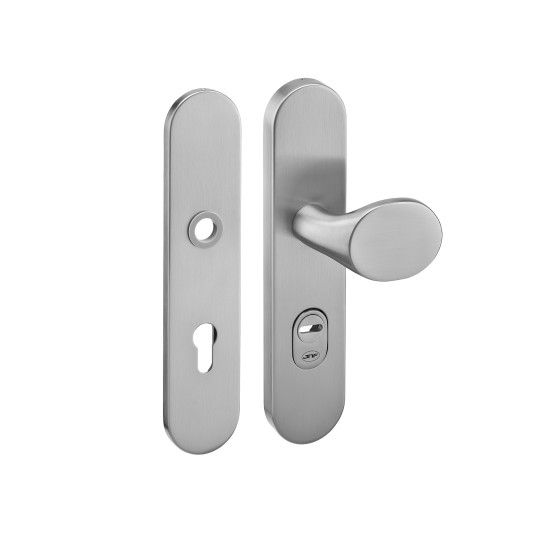 JNF Architectural Safety Plate with Cylinder Protection and Fixed Knob 248x54mm IN.03.050