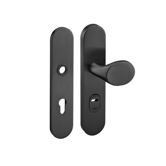 JNF Architectural Safety Plate with Cylinder Protection and Fixed Knob 248x54mm IN.03.050