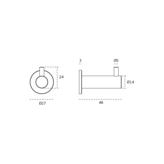JNF Fine Series Wall Hook Ø14 IN.14.500
