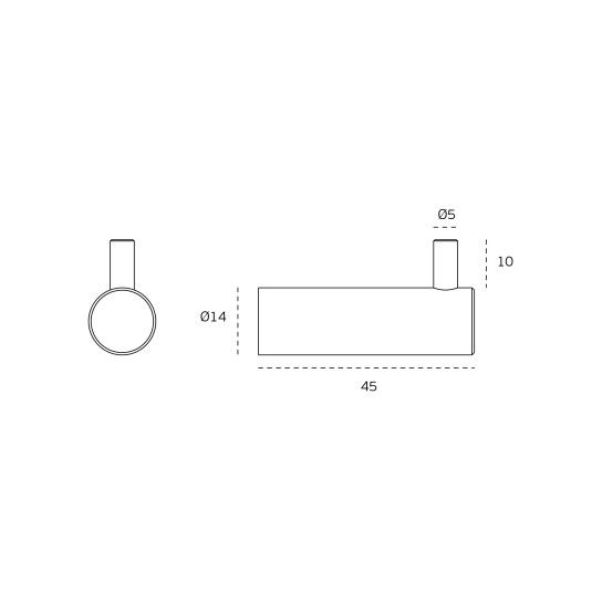 JNF Fine Series Wall Hook Ø14 IN.14.505