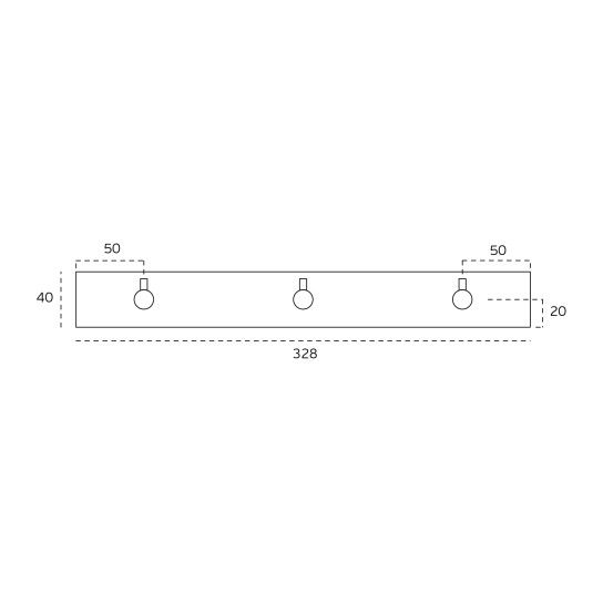 JNF Fine Series  Triple Wall Hook IN.14.505