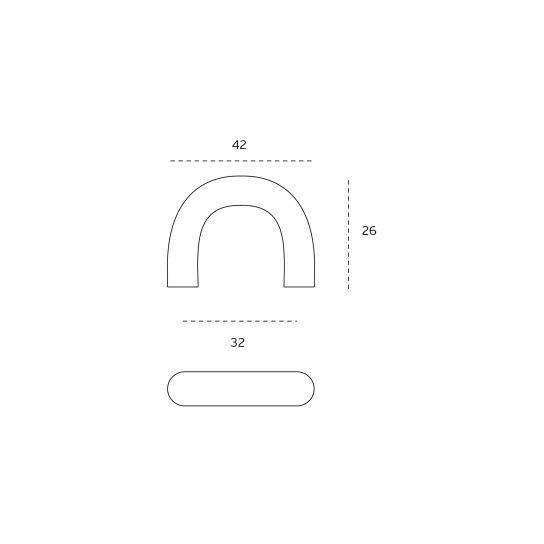 JNF Furniture Handle 26mm / 40mm IN.22.211