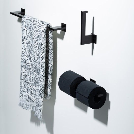 JNF Slim Black Series Double Toilet Paper or Towel Holder IN.44.203