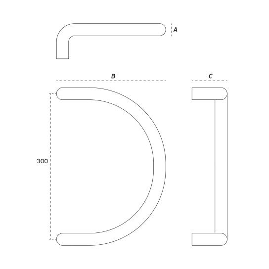 JNF Double Door Handle Ø25 or Ø30  IN.07.288
