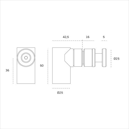JNF Door Stopper with Magnetic Holder for Glass Door IN.13.187