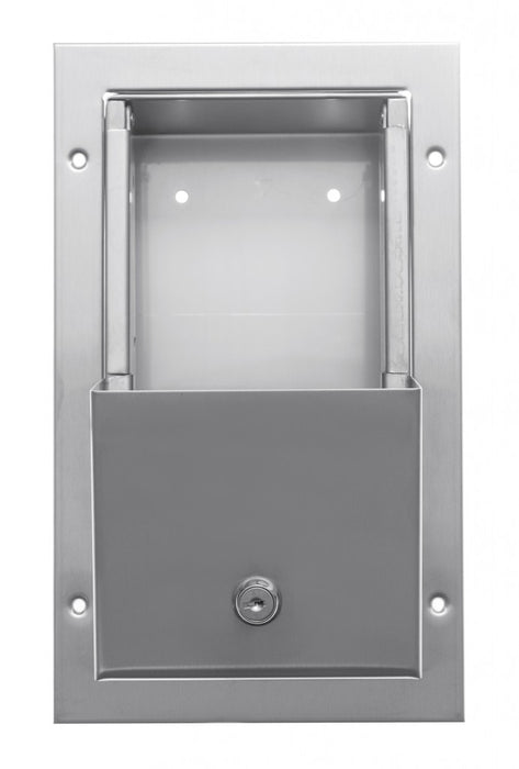 Recessed Mounting Twin Toilet Roll Dispenser 3044