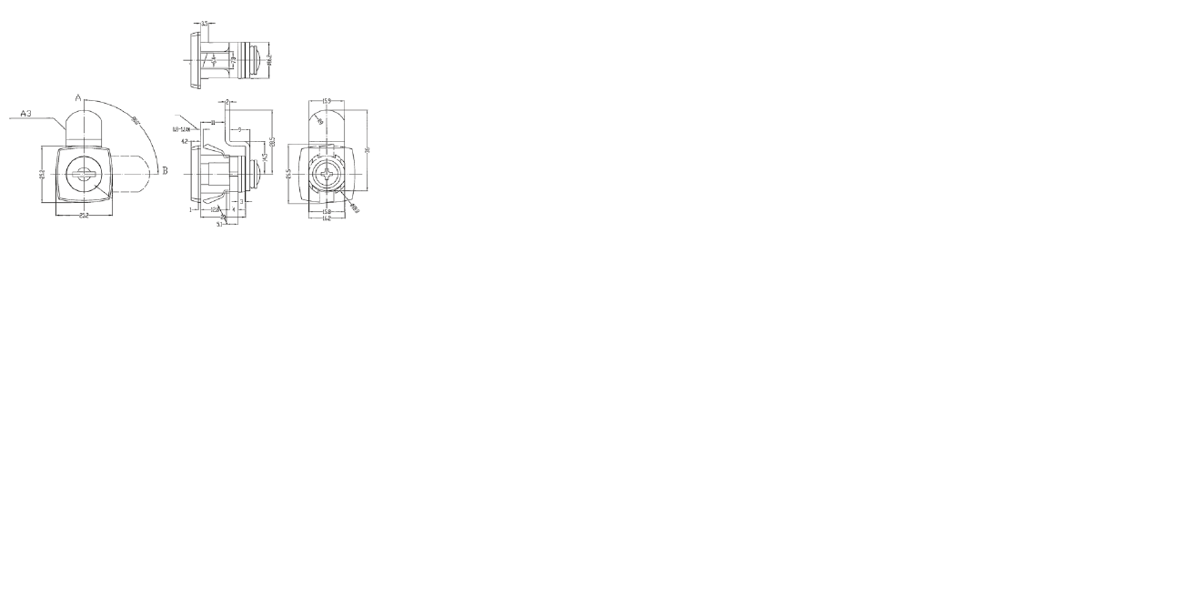 Cam Lock c/w 2 Keys NS.G02823