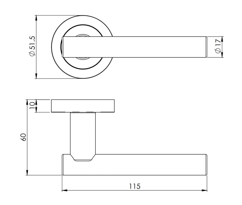 Manital AQ4 CALLA Lever on Round Rose