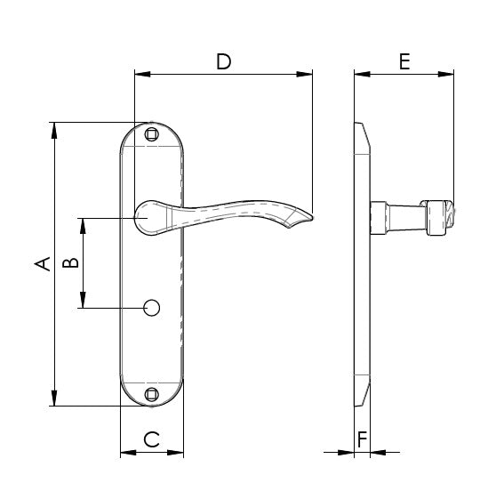 Carlisle Brass ANDROS Lever on Backplate