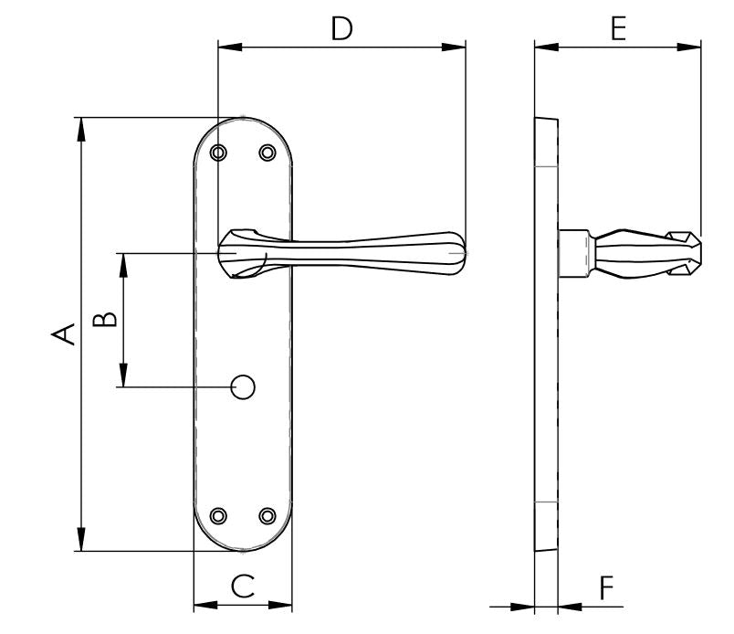 Manital ASTRO Lever on Backplate