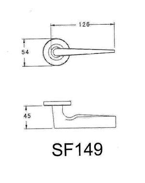 Bary Designer Lever Handle 52mm Sprung Rose CLS-200