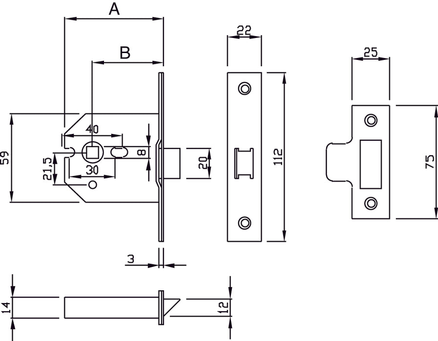GRIDLOCK Radius Upright Latch G3R