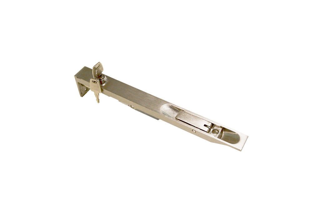 Bary Lever Action Locking Flush Bolt 200 X 19mm - Satin Nickel Plate