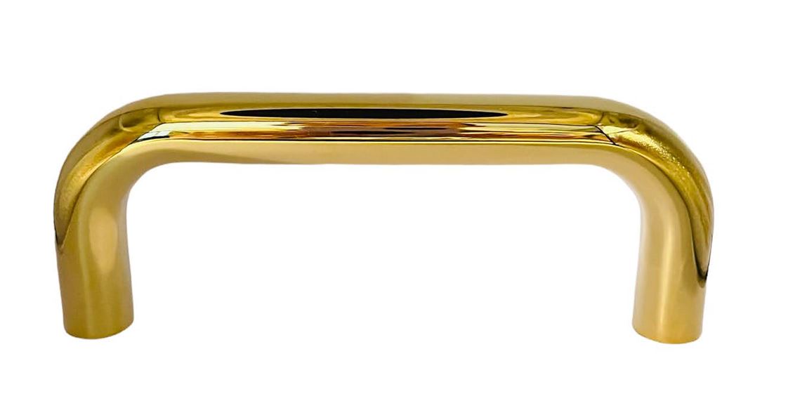 Bary 19mm D Round Bar Pull Handle – 152mm centres – Polished Brass