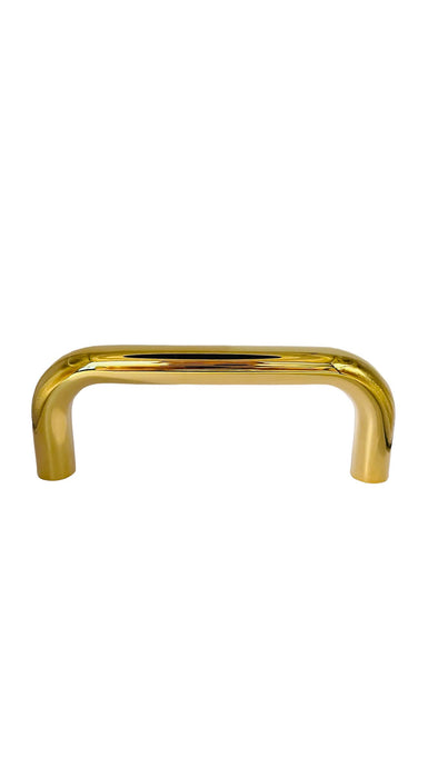 Bary 19mm D Round Bar Pull Handle – 152mm centres – Polished Brass
