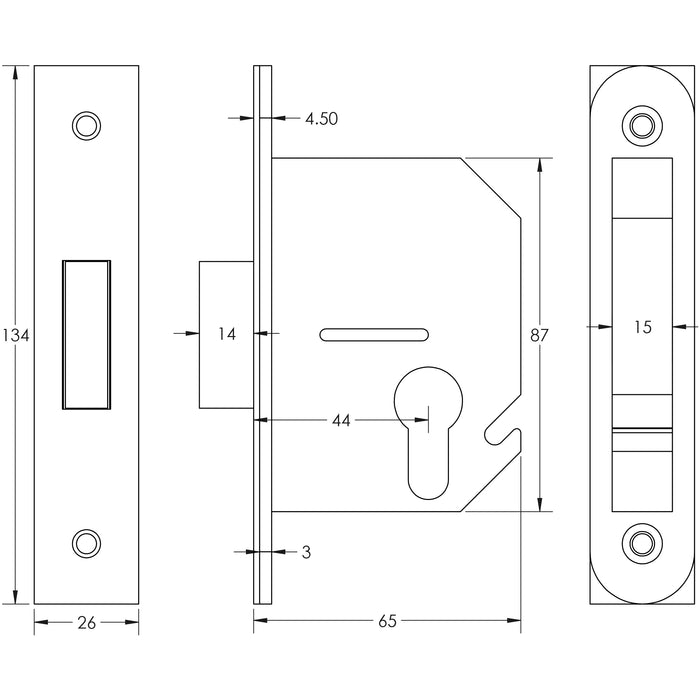 Frelan Hardware Jedo Euro Profile Deadlock JL106