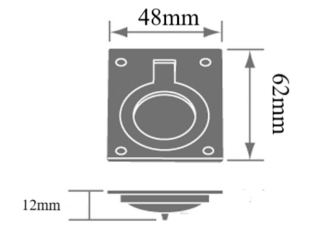 Bary Flush Ring Pull 62 x 44mm