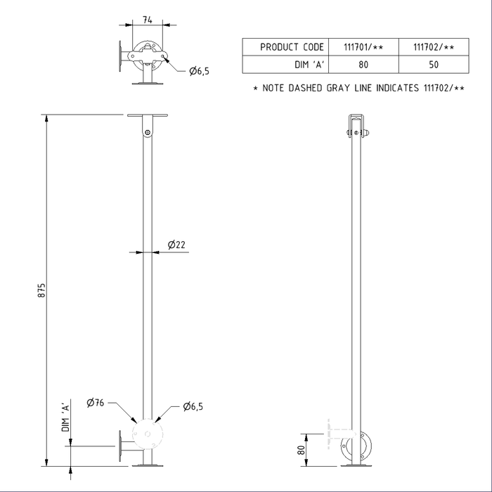 Flange Stair Rail NS.FSR