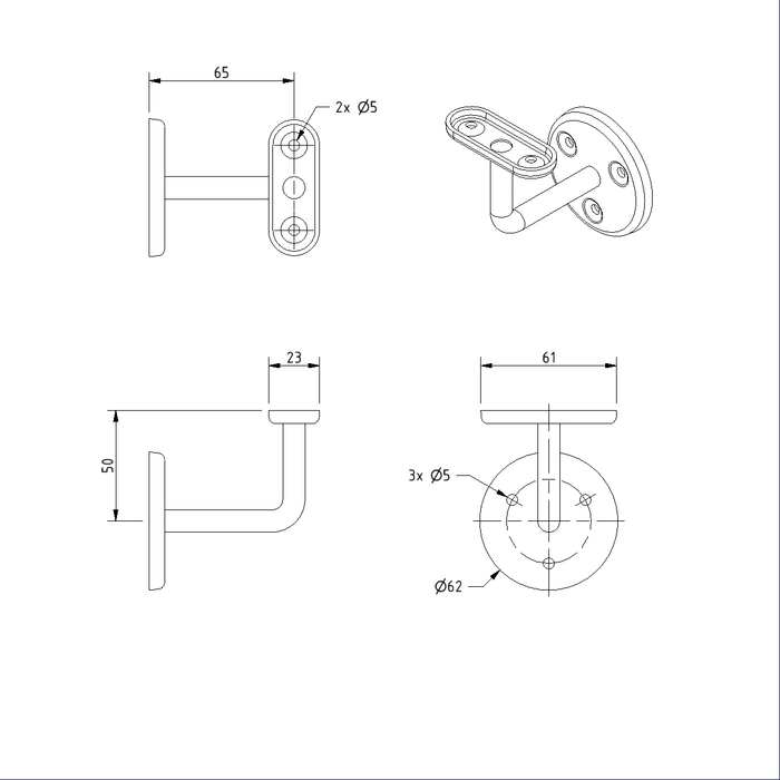 Hand Rail Bracket HRB1